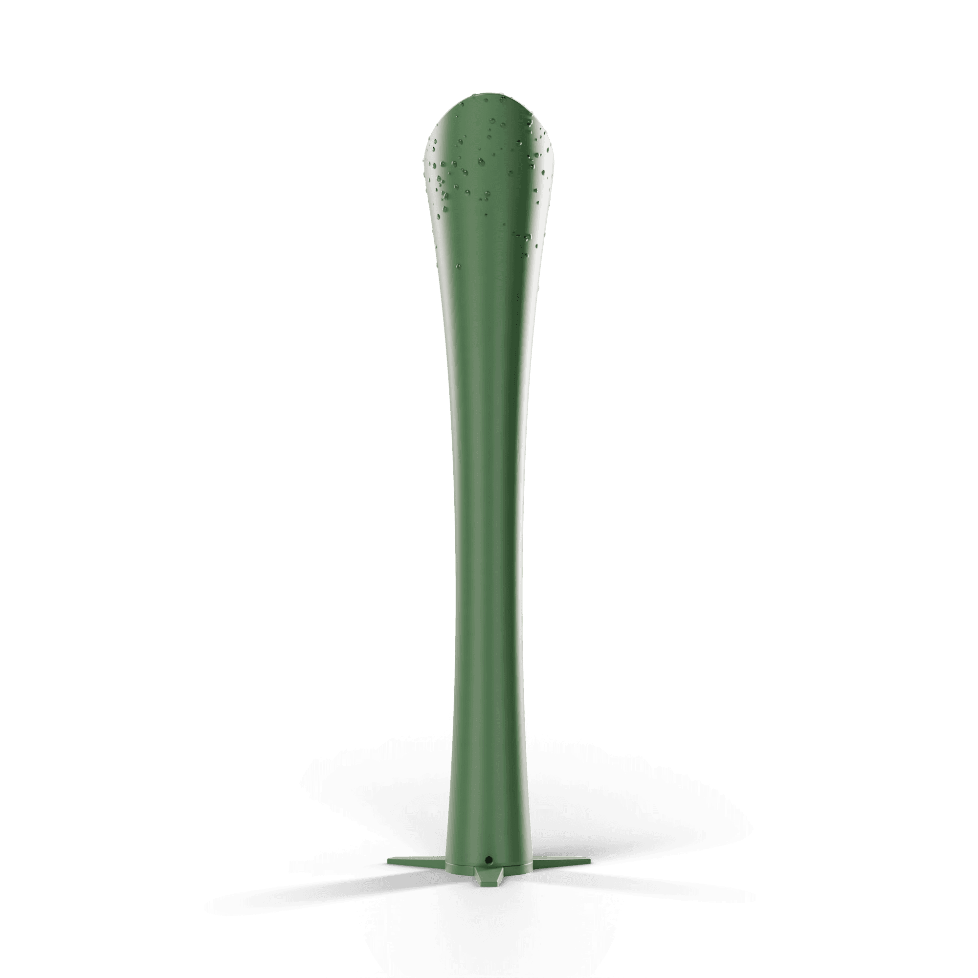 Back view of the RainBloom rainwater collector