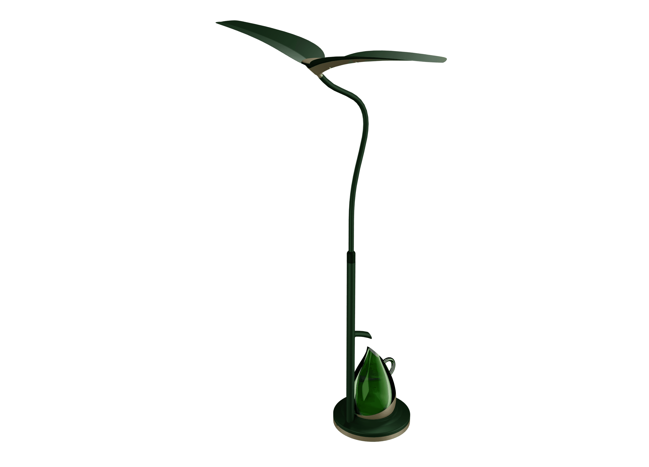 The full RainBloom Ultra stand, from weighted base to rain catchers